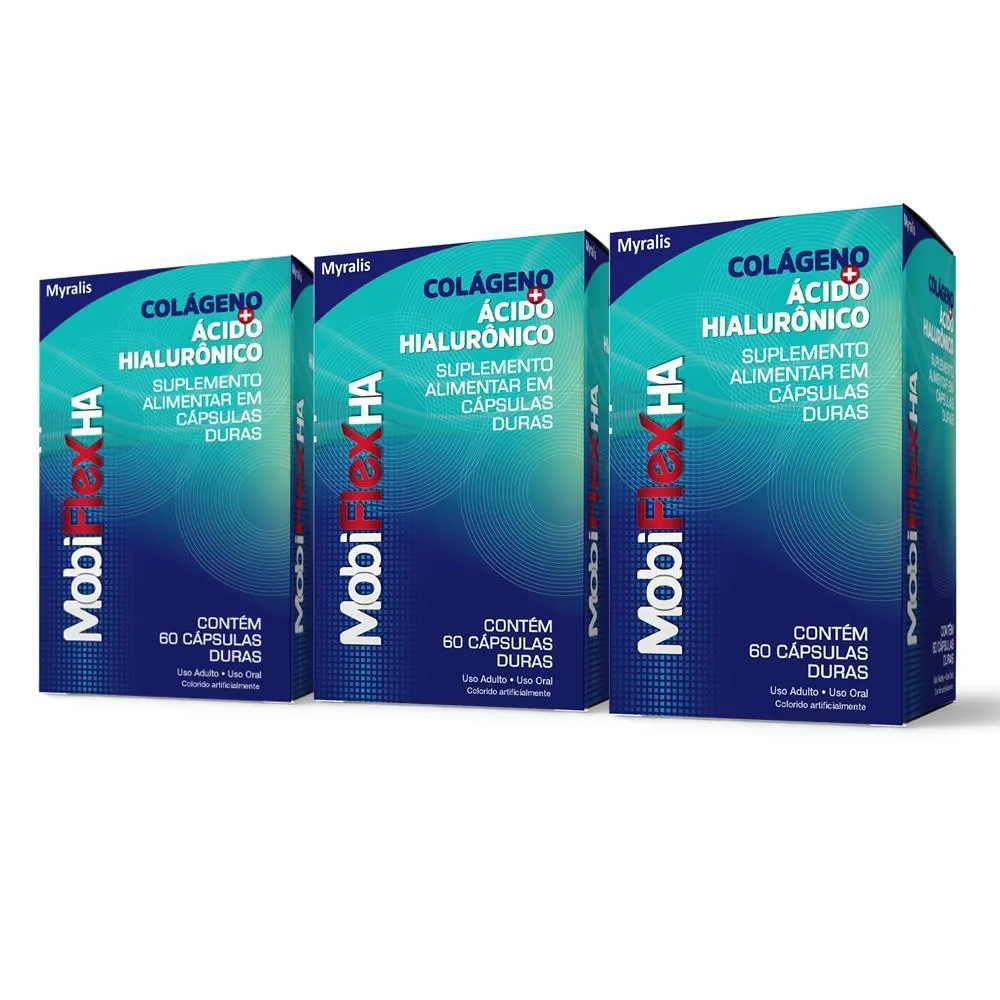 KIT MOBIFLEX HA COLAGENO+ACIDO HIALURONICO CAPS C/60 3 UN.