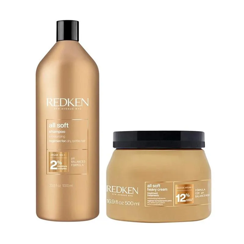 REDKEN ALL SOFT SHAMPOO 1LT + MASK 500ML