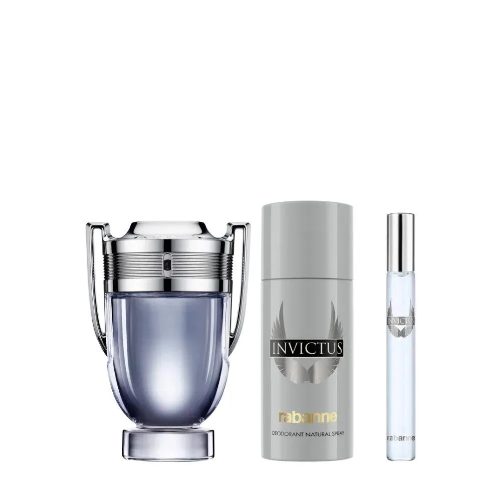 RABANNE INVICTUS EAU DE TOILETTE 100ML + TRAVEL 10ML + DEO SPRAY 150ML