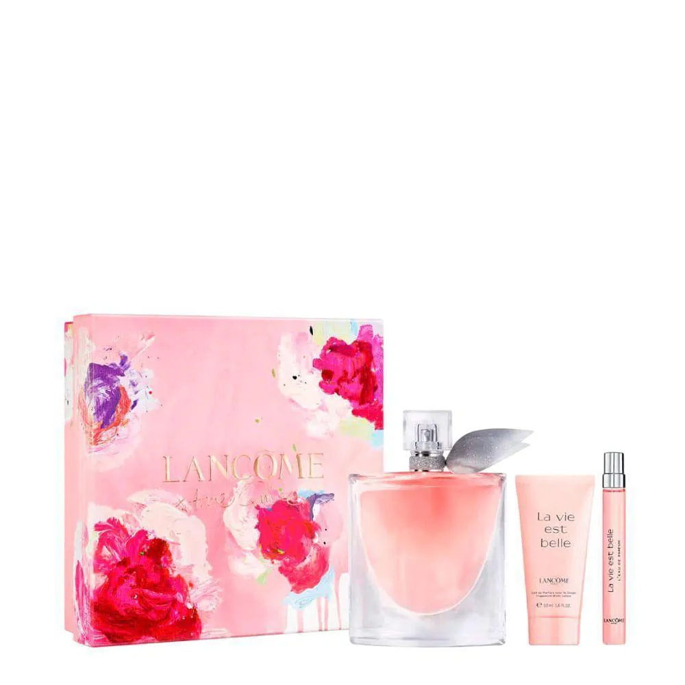 KIT LANCôME LA VIE EST BELLE FEMININO - EAU DE PARFUM 100ML + BODY LOTION 50ML + EAU DE PARFUM 10ML