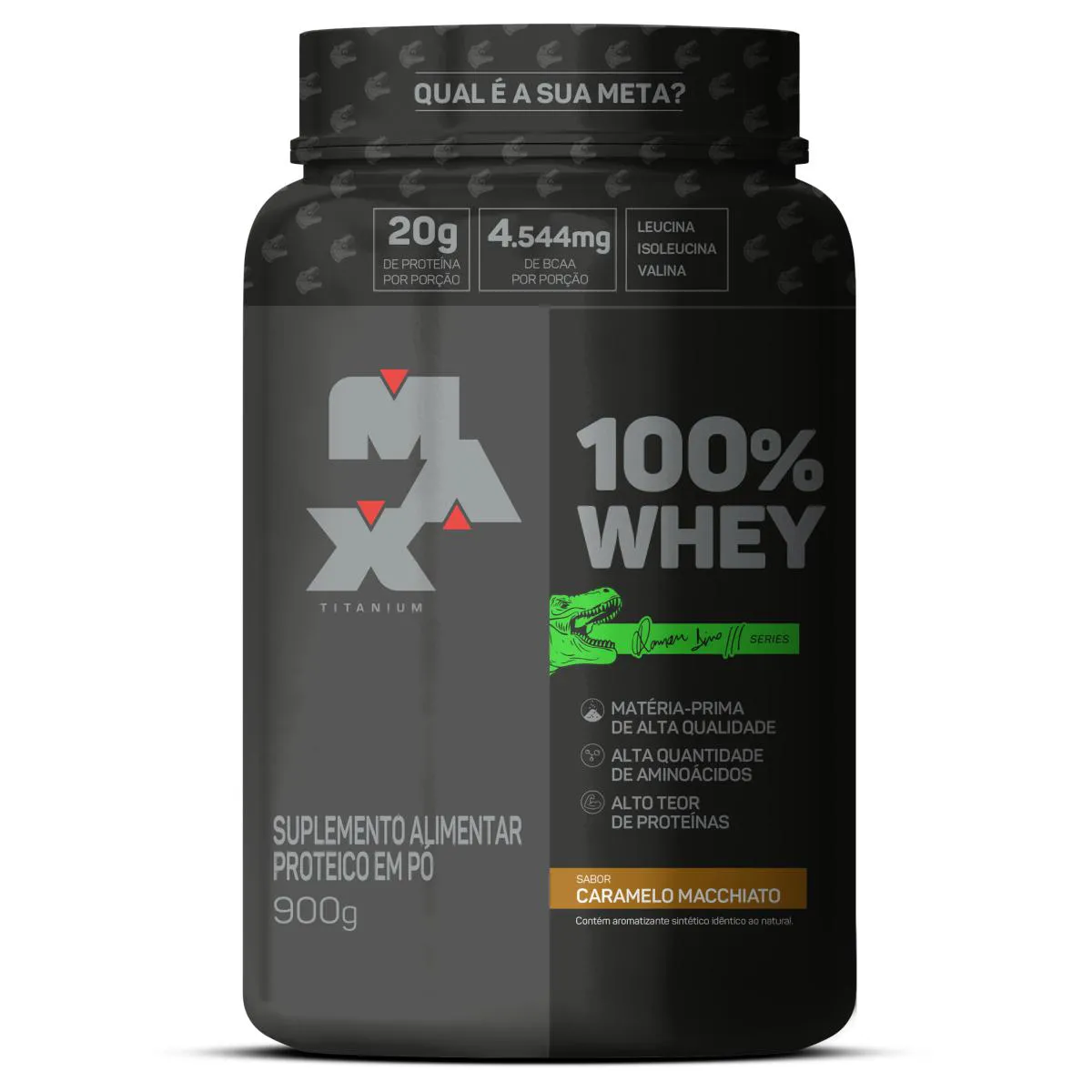 100% WHEY DINO CARAMELO MACCHIATO (900G) - MAX TITANIUM