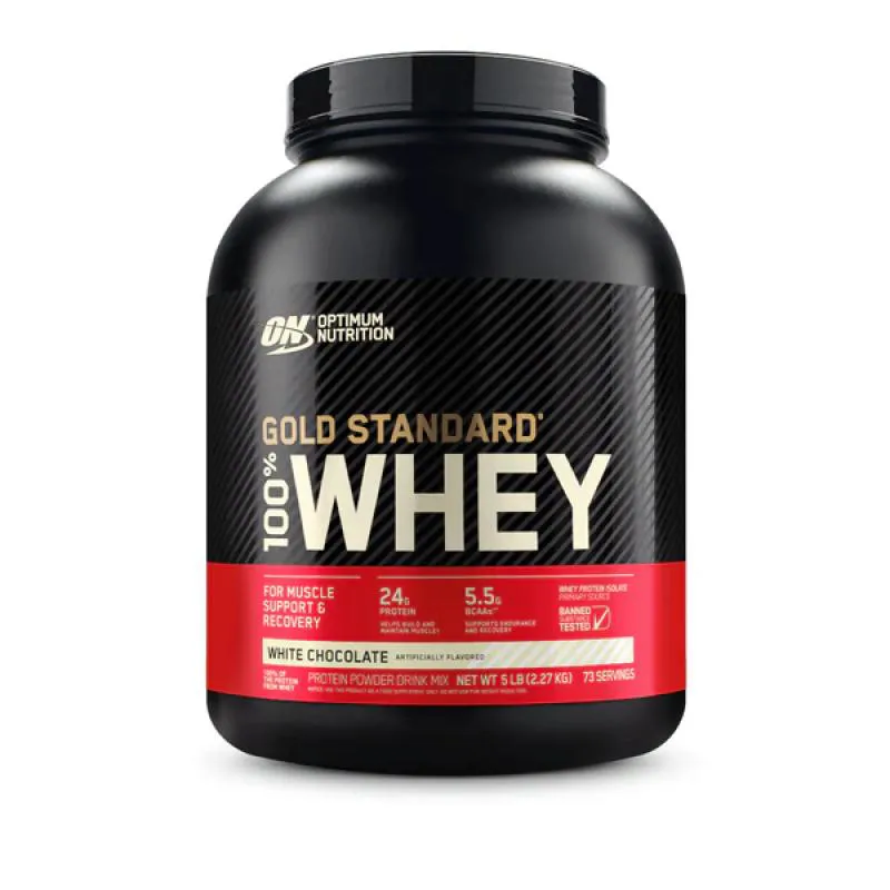 100% WHEY PROTEIN (2270G) - CHOCOLATE BRANCO - OPTIMUM NUTRITION