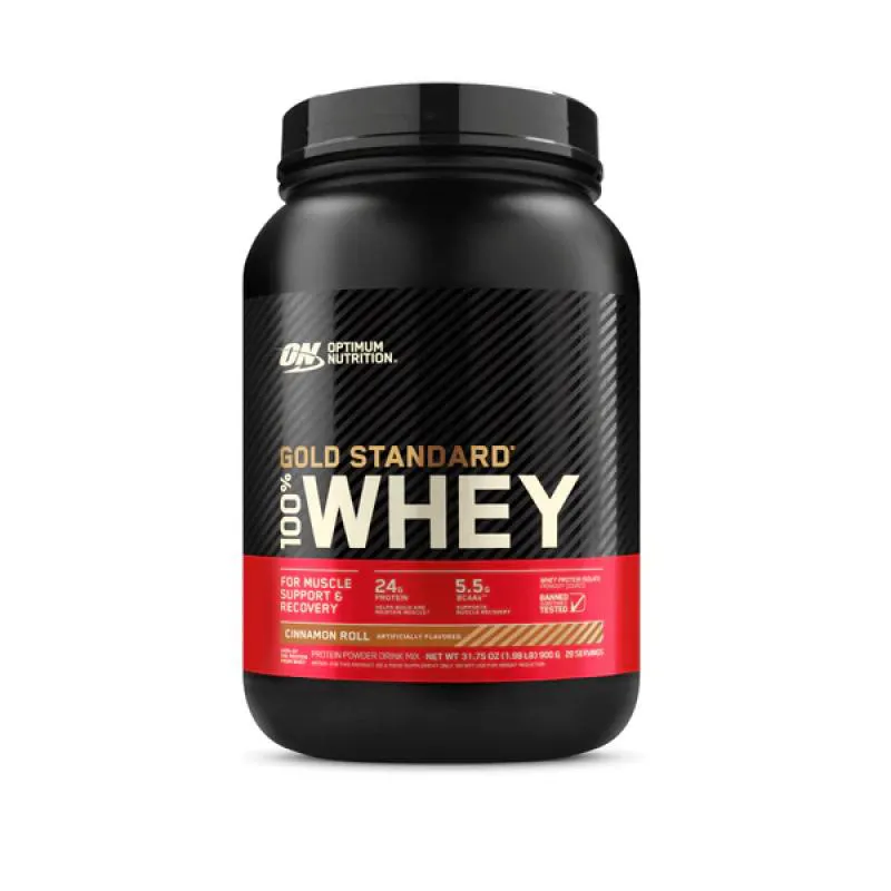 100% WHEY PROTEIN (907G) - CANELA - OPTIMUM NUTRITION