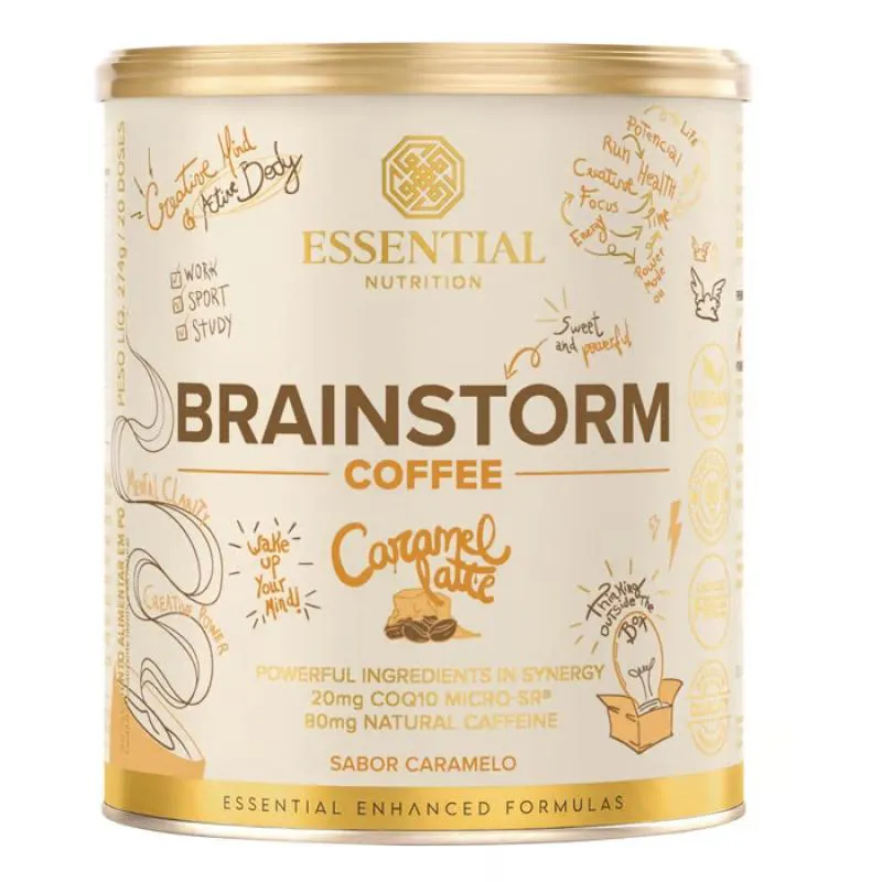 BRAINSTORM COFFEE CARAMEL LATTE (274G) CAF‚ - ESSENTIAL NUTRITION