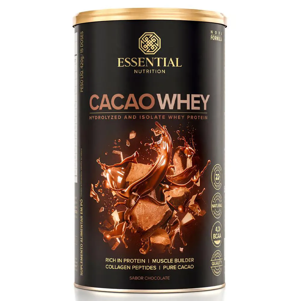 CACAO WHEY (420G) - ESSENTIAL NUTRITION