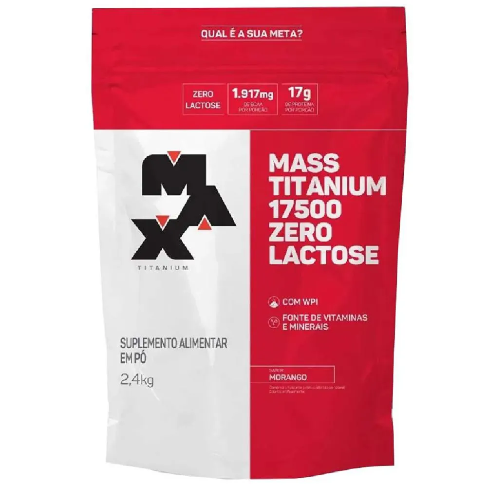 MASS TITANIUM 17500 ZERO REFIL MORANGO (2,4KG) - MAX TITANIUM