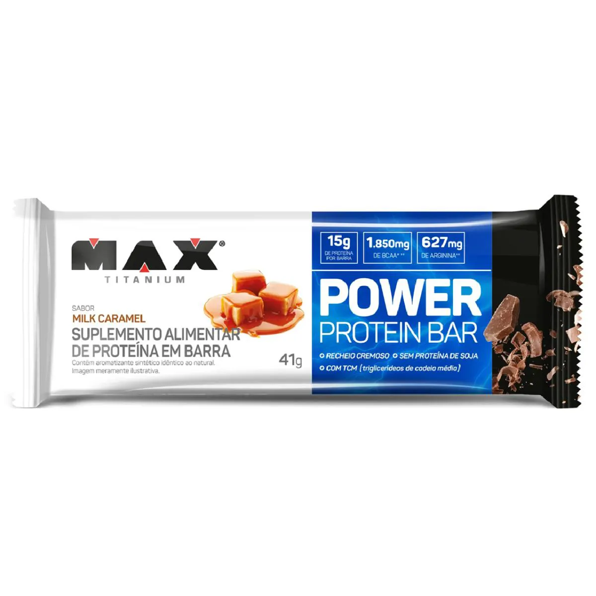 POWER PROTEIN BAR 	MILK CARAMEL (41G) - MAX TITANIUM