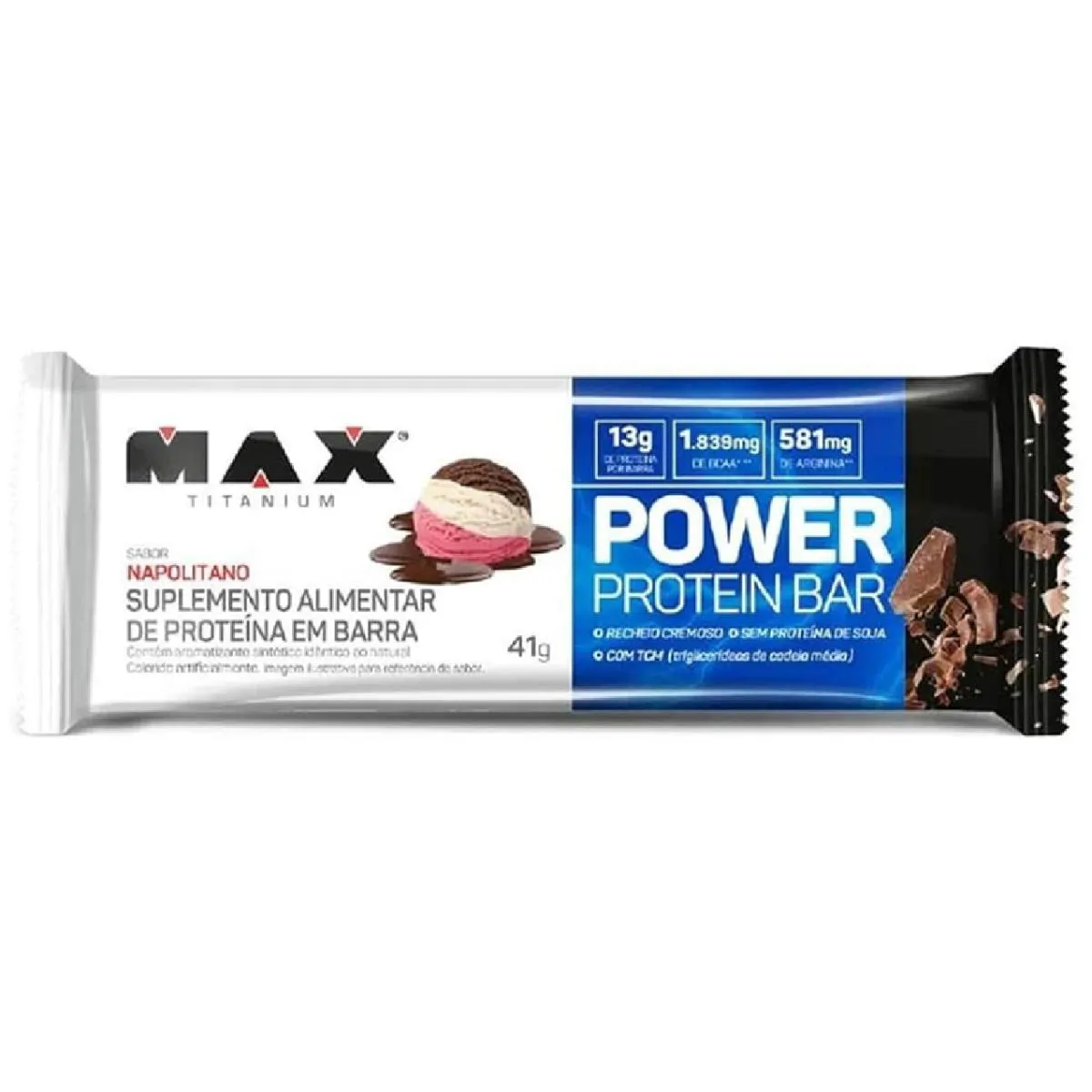 POWER PROTEIN BAR NAPOLITANO (41G) - MAX TITANIUM