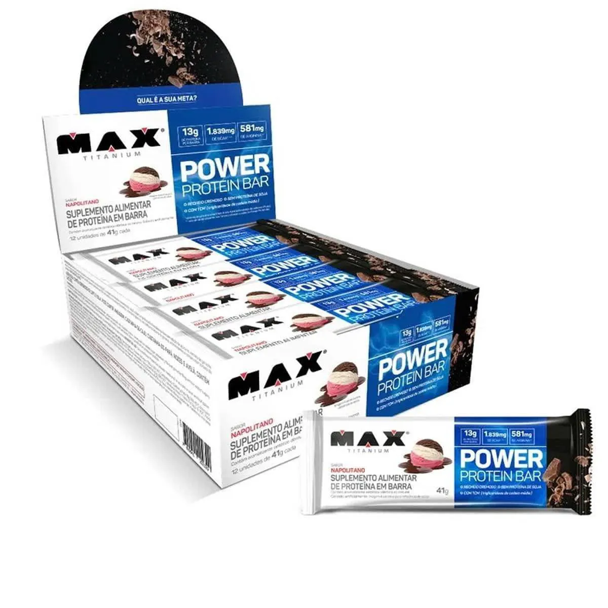 POWER PROTEIN BAR NAPOLITANO (CX COM 12) - MAX TITANIUM