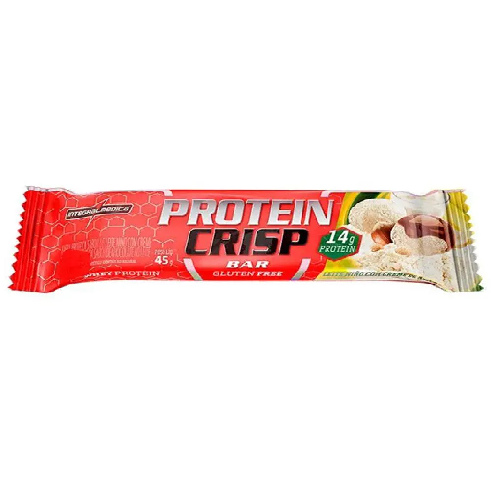 PROTEIN CRISP BAR LEITE NINHO C/ AVELã (UNIDADE) - INTEGRALMéDICA