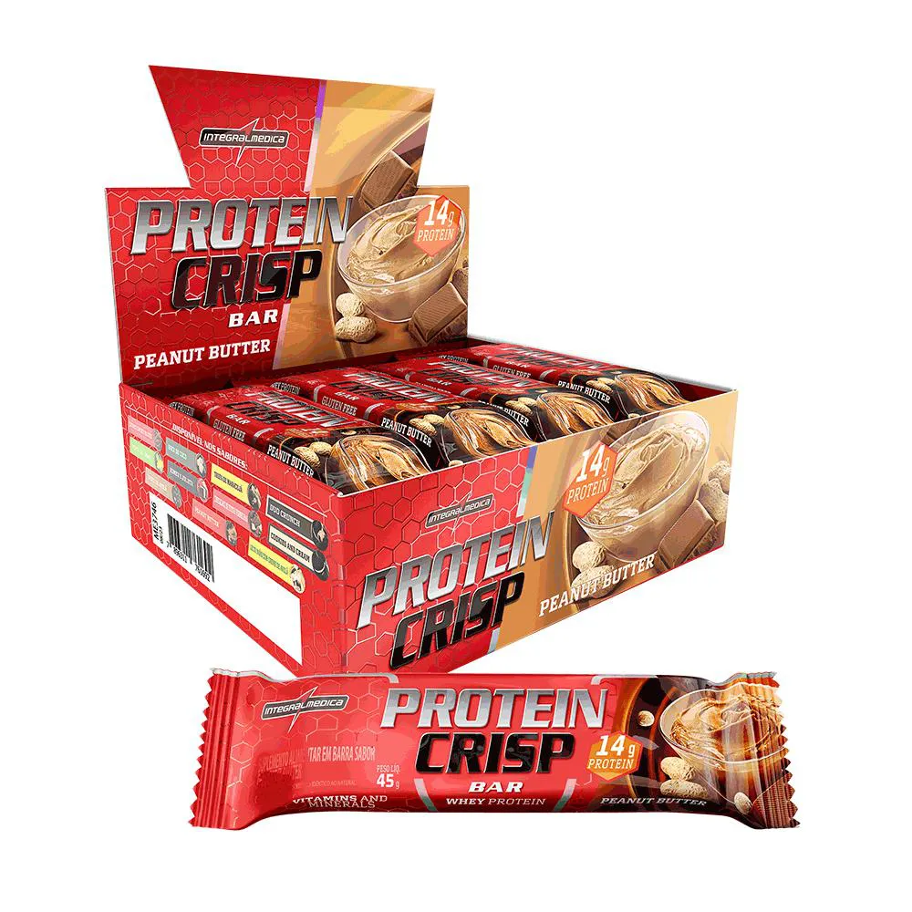 PROTEIN CRISP BAR PEANUT BUTTER (CX C/12) - INTEGRALMéDICA