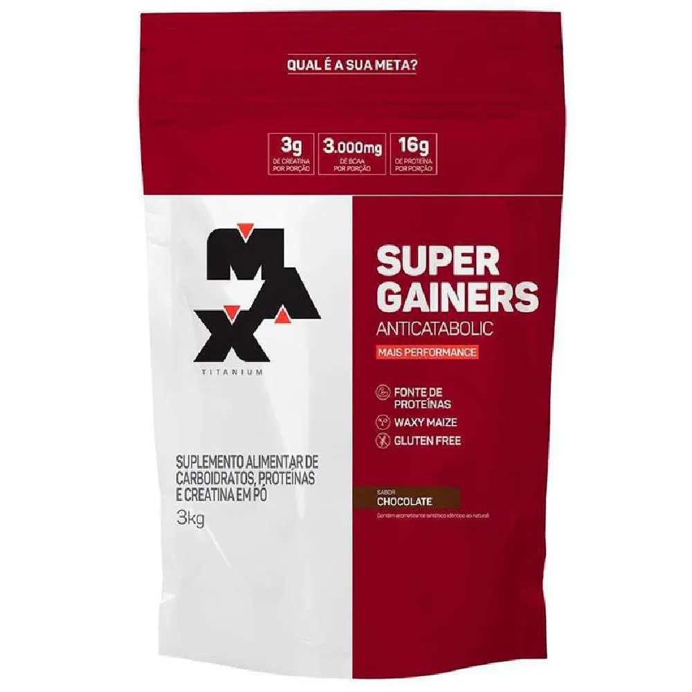 SUPER GAINERS REFIL CHOCOLATE (3KG) - MAX TITANIUM