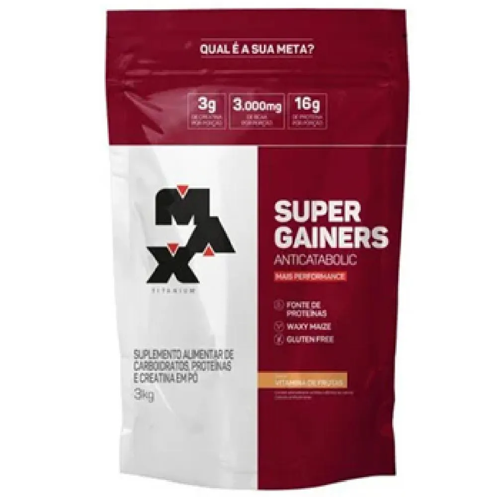 SUPER GAINERS REFIL VITAMINA DE FRUTAS (3KG) - MAX TITANIUM