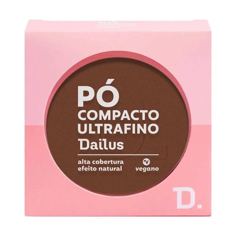 Pó COMPACTO ULTRAFINO 9G DAILUS ACABAMENTO SUAVE E CONTROLE DE BRILHO D12 ESCURO