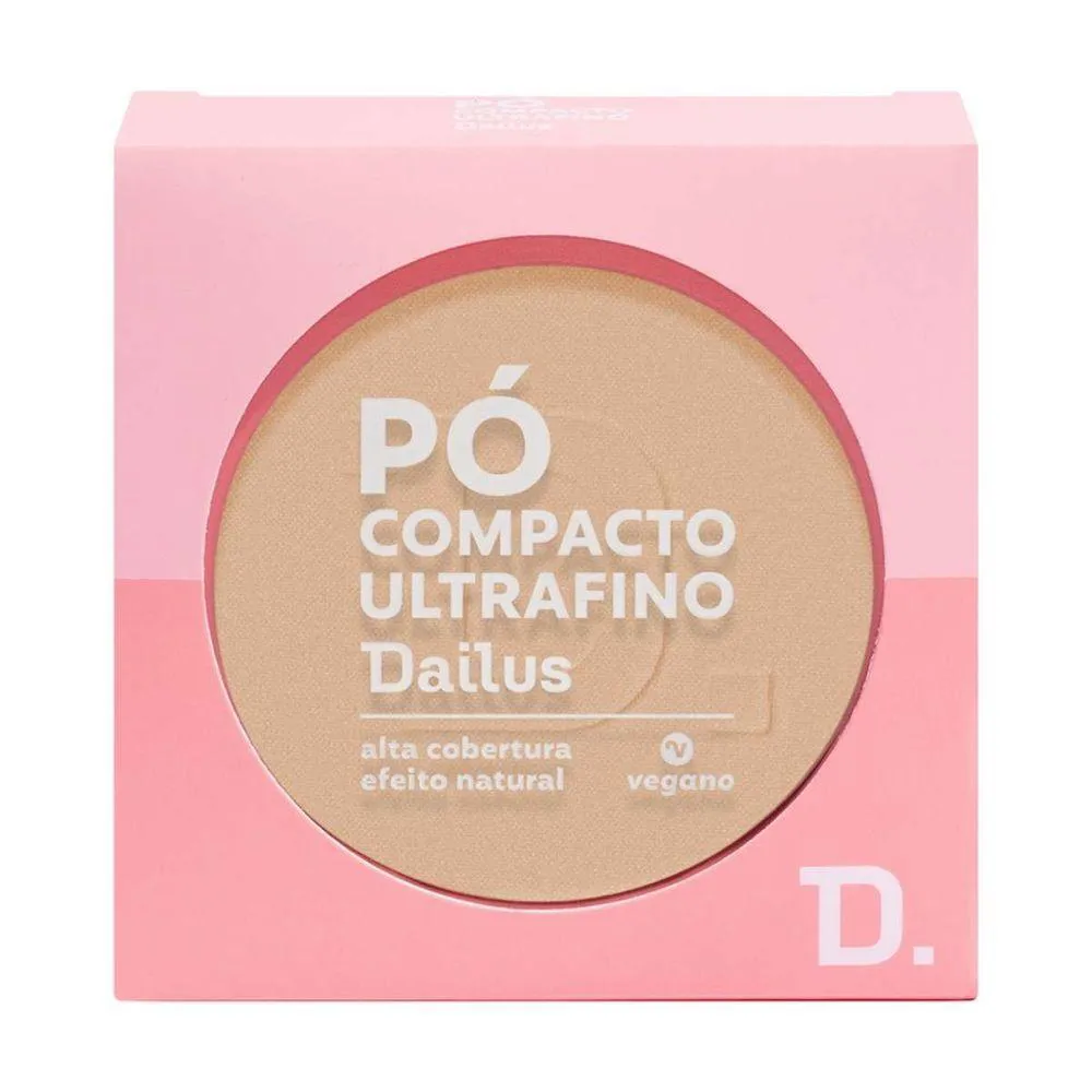 Pó COMPACTO ULTRAFINO 9G DAILUS ACABAMENTO SUAVE E CONTROLE DE BRILHO D2 CLARO