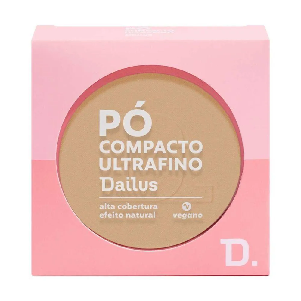 Pó COMPACTO ULTRAFINO 9G DAILUS ACABAMENTO SUAVE E CONTROLE DE BRILHO D4 CLARO