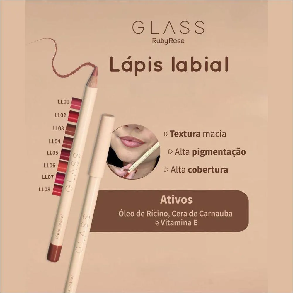 RUBY ROSE LáPIS LABIAL GLASS GLASS HB5492 LL02