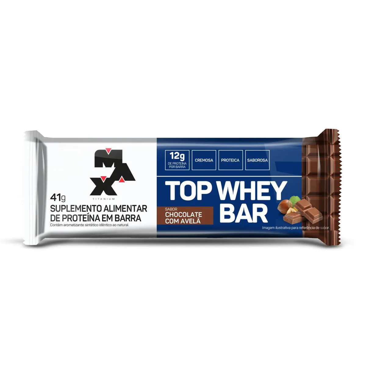 TOP WHEY BAR CHOCOLATE COM AVELã (41G) - MAX TITANIUM