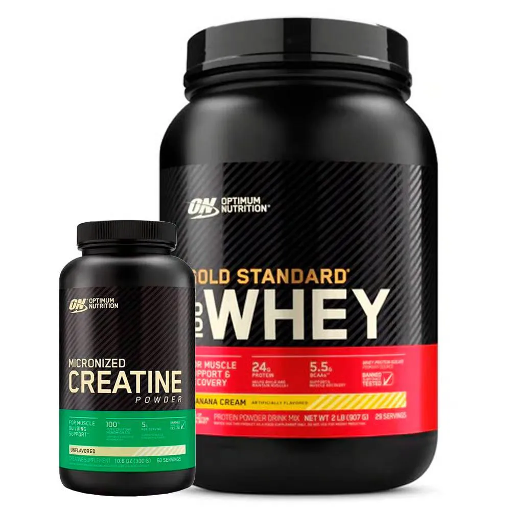 WHEY BANANA (909G) + CREATINA (300G) - OPTIMUM NUTRITION