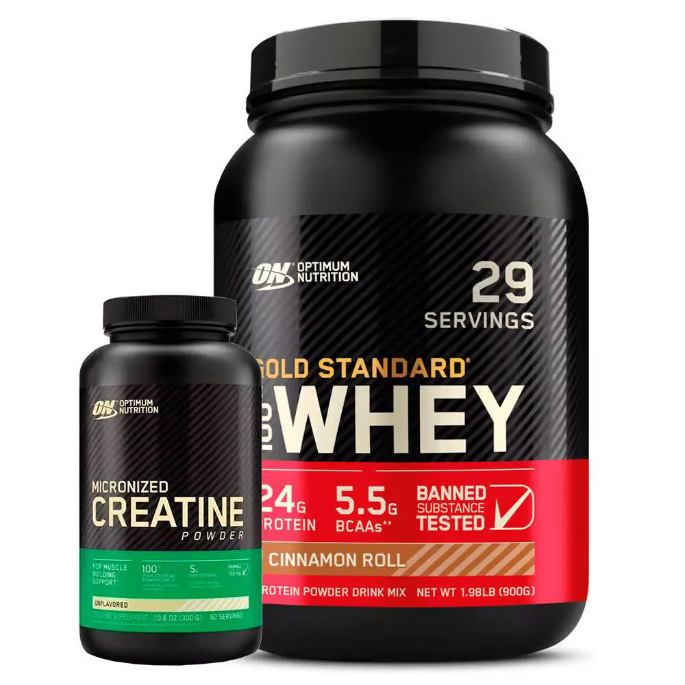 WHEY CANELA (909G) + CREATINA (300G) - OPTIMUM NUTRITION