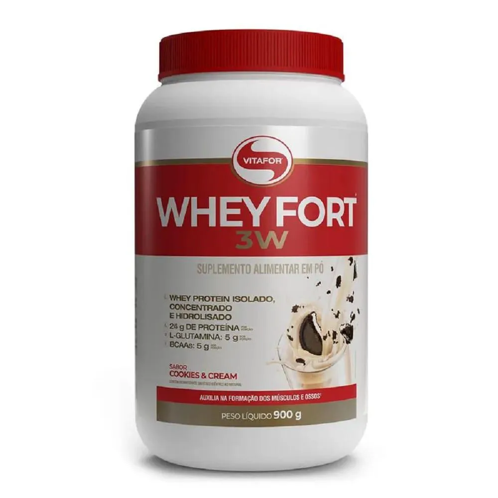 WHEY FORT (900G) COOKIES AND CREAM - VITAFOR