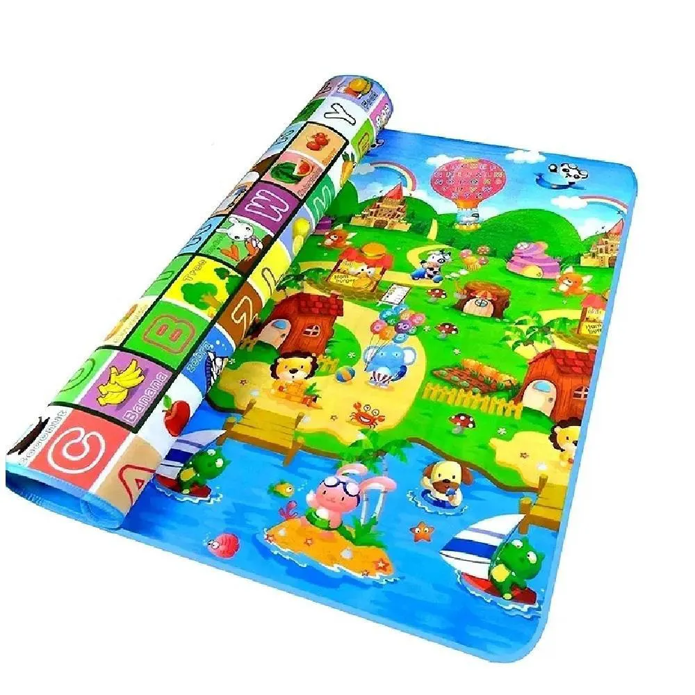 TAPETE GRANDE TéRMICO INFANTIL EDUCATIVO PARA BEBê – TATAME DUPLO ATIVIDADE 180X120, DUPLA FACE, IMPERMEáVEL E SEGURO