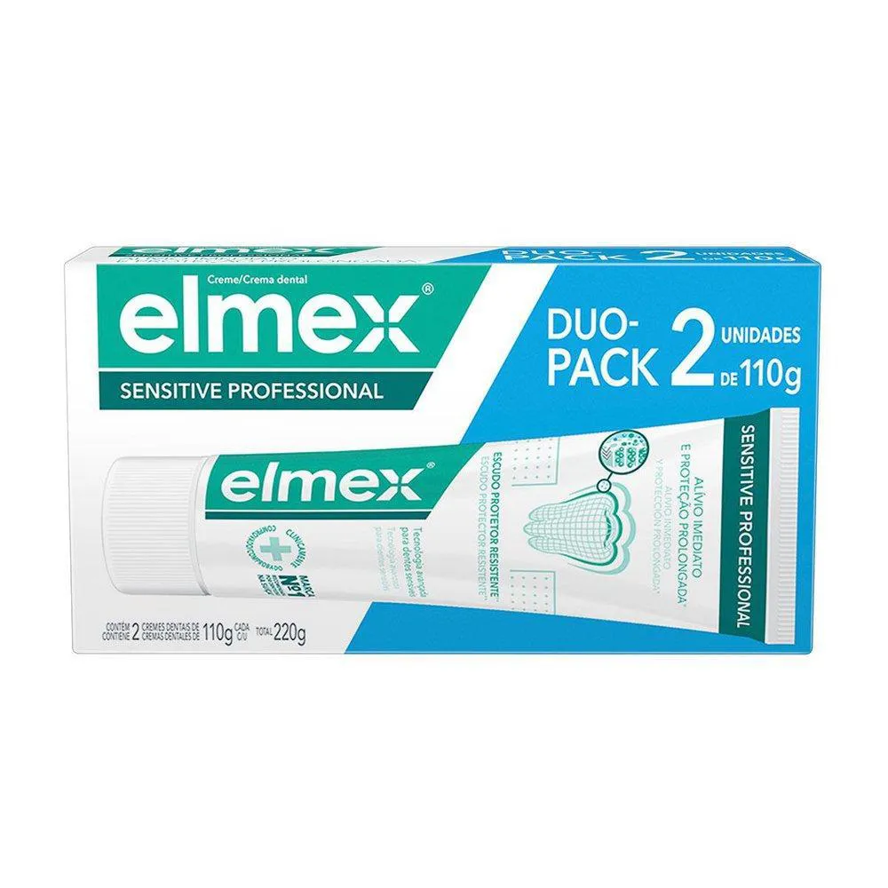 CREME DENTAL ELMEX SENSITIVE PROFESSIONAL 110G 2 UNIDADES