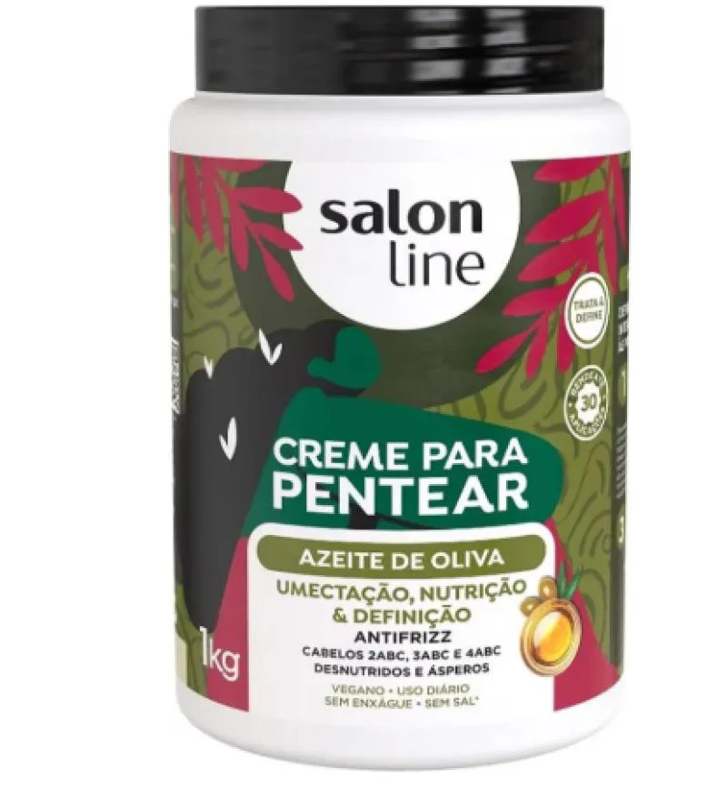CREME PARA PENTEAR SALON LINE AZEITE DE OLIVA 1KG