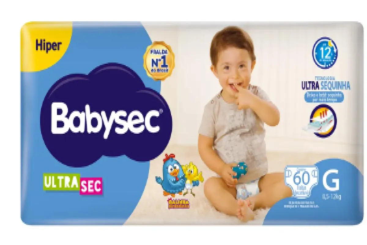 FRALDA BABYSEC ULTRASEC GALINHA PINTADINHA G 68 UNIDADES