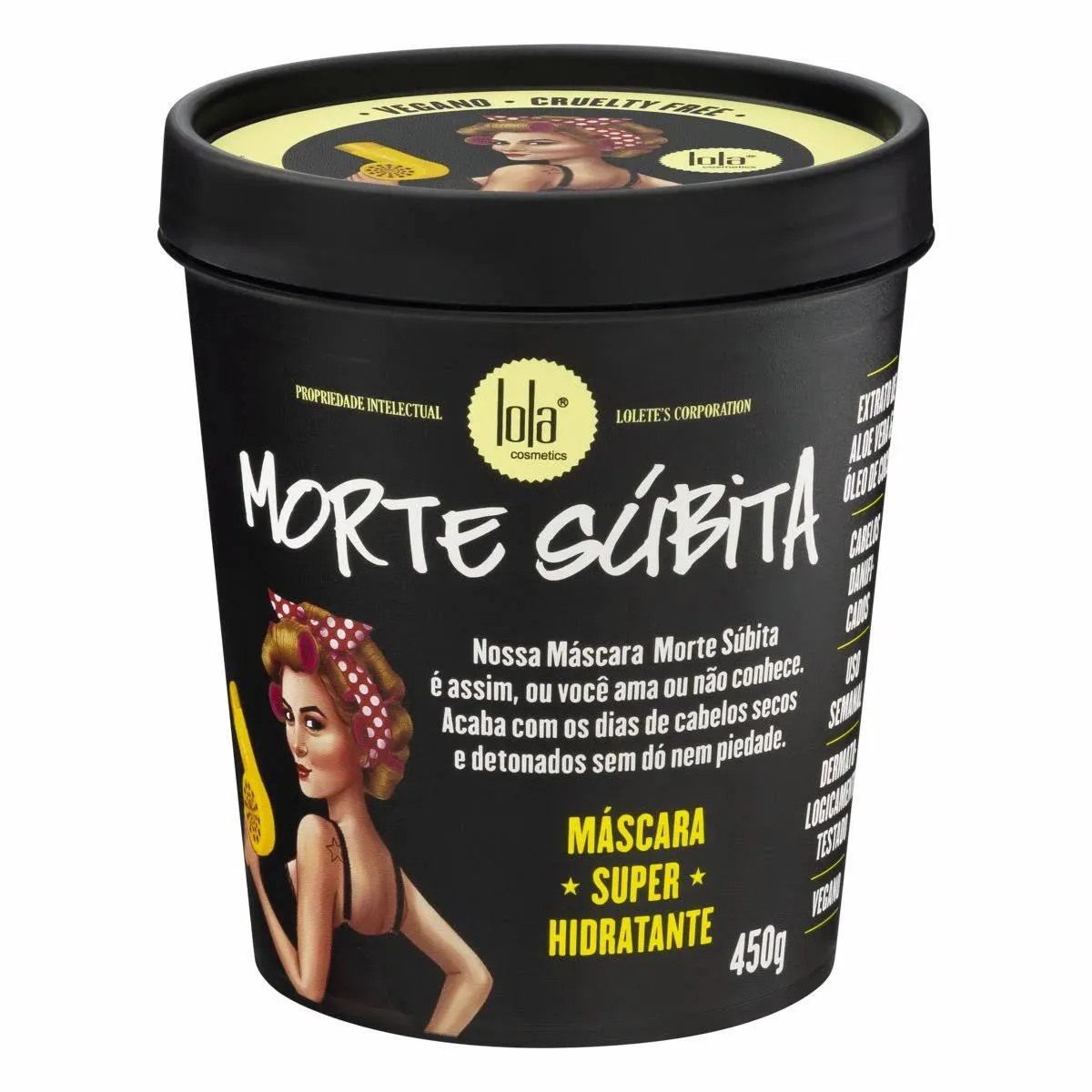 MáSCARA CAPILAR LOLA COSMETICS MORTE SúBITA 450G