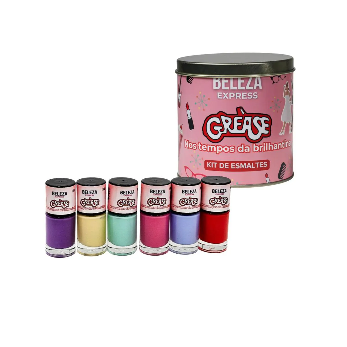 KIT DE ESMALTES COLEçãO GREASE-NOS TEMPOS DA BRILHANTINA