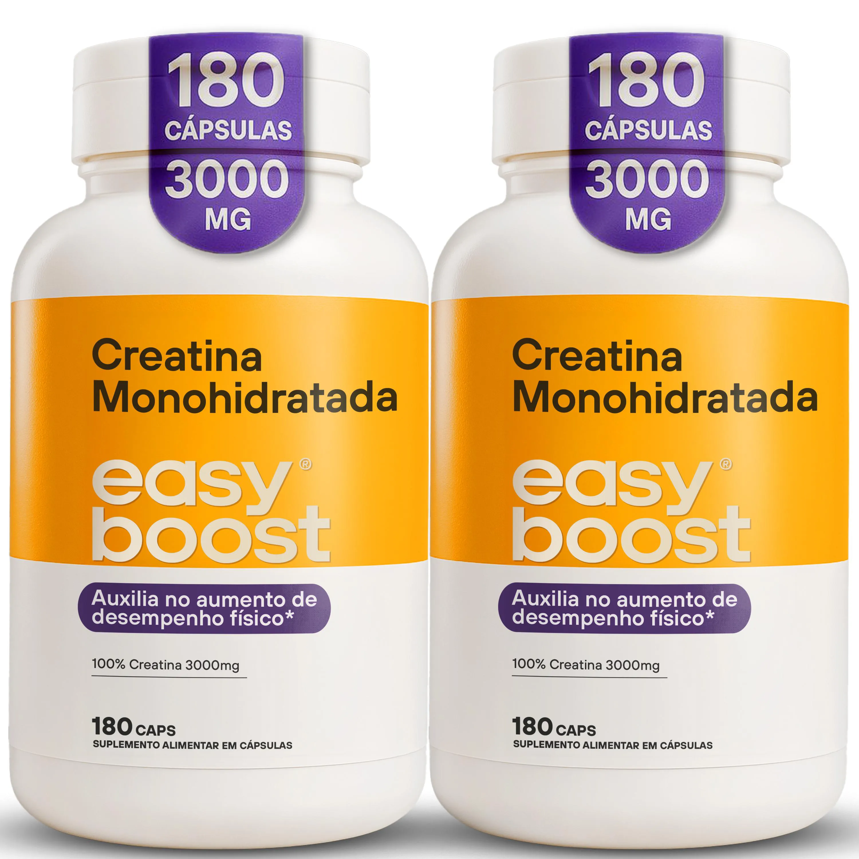 Kit 2x Creatina Monohidratada Creatine Easy Boost 360 Cápsulas 