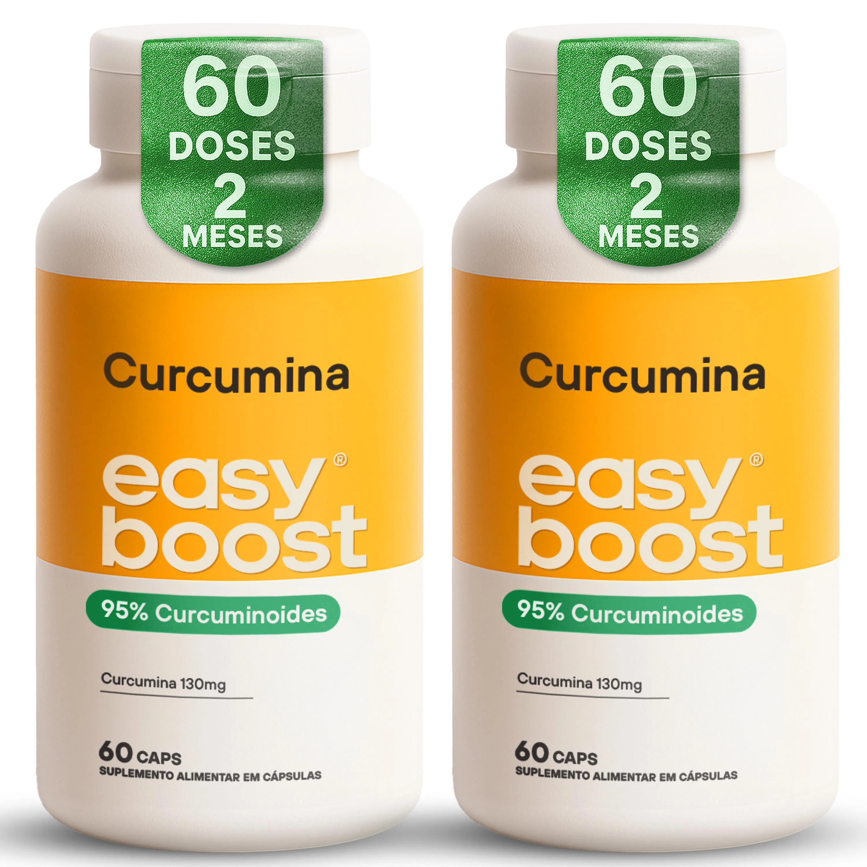 Curcumina Easy Boost 95% Curcuminoides 130mg Kit 2x 120 Cápsulas
