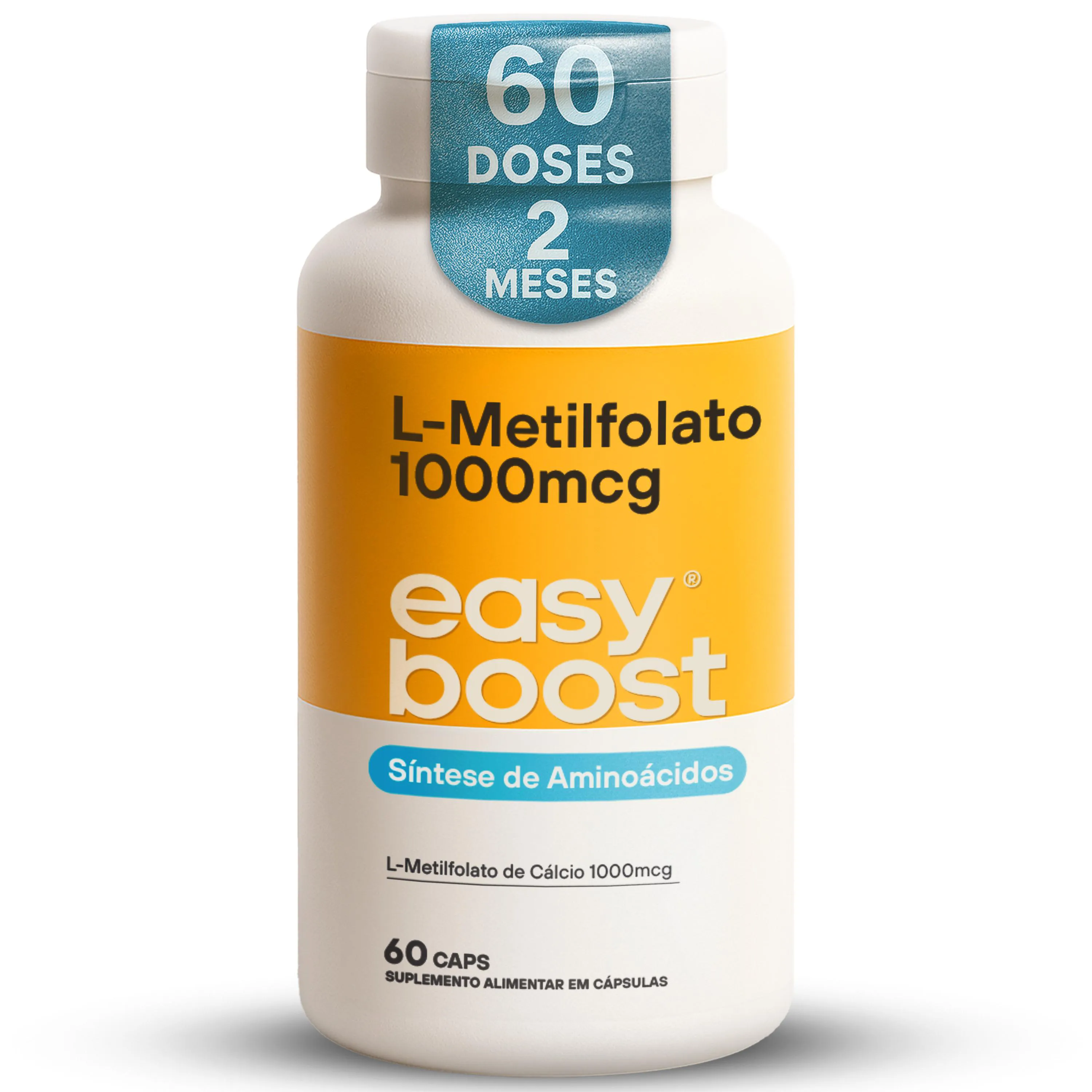 L-metilfolato De Cálcio 1000mcg Easyboost Ácido Fólico 60 Cápsulas