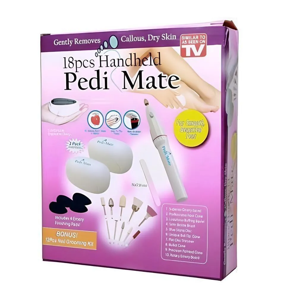 KIT PARA PEDICURE MANICURE REMOVEDOR DE CALOS COMPLETO COM POLIDOR DE UNHAS LIXADOR ESFOLIADOR E RACHADURAS