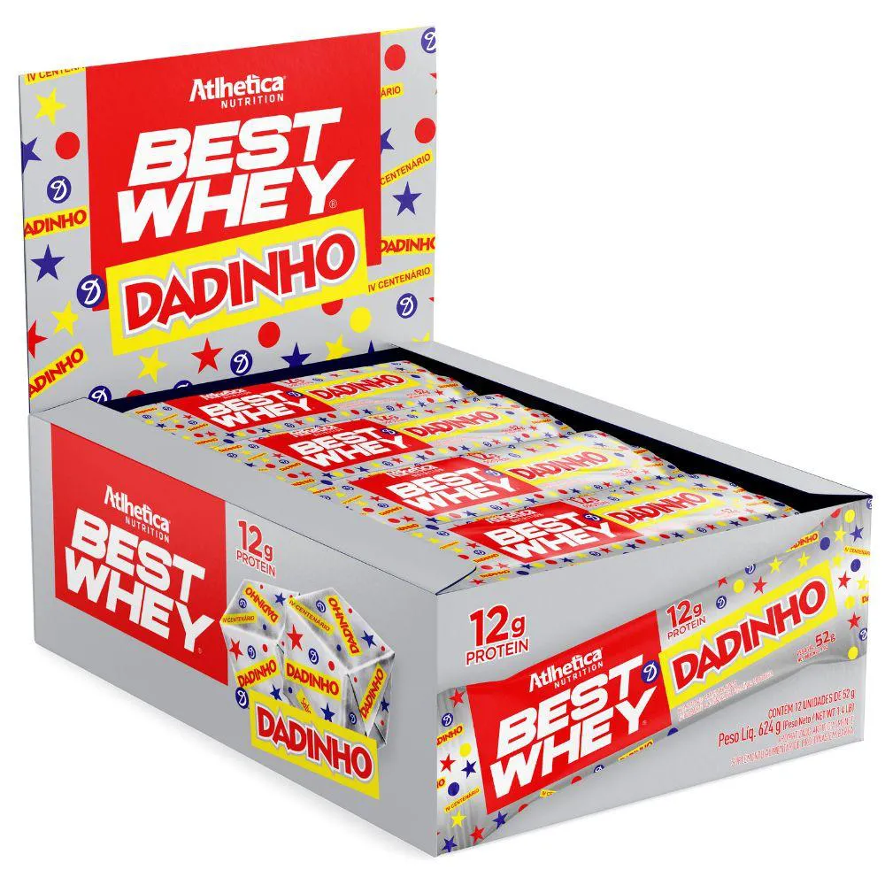 BEST WHEY BAR 12G PROTEINA 12UN DADINHO - ATLHETICA