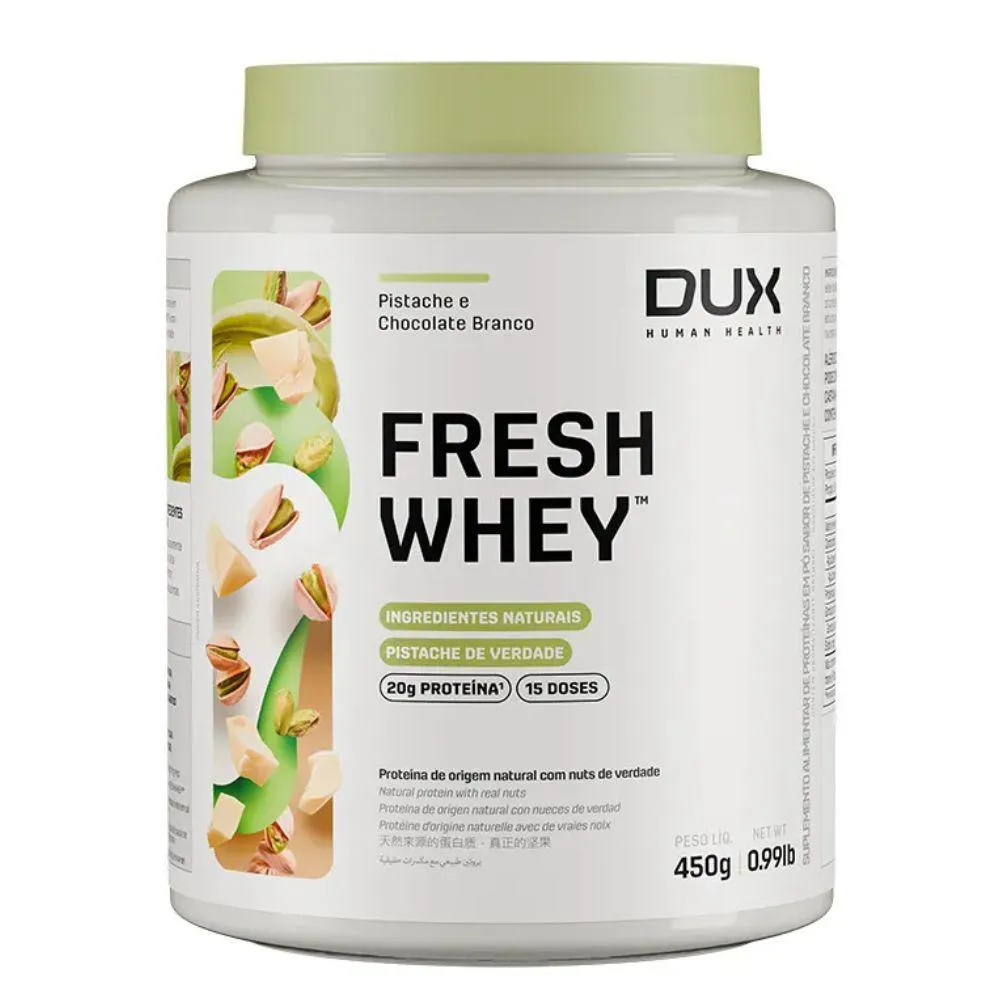 FRESH WHEY ISOLADO 3W 450G PISTACHE CHOCOLATE BRANCO - DUX
