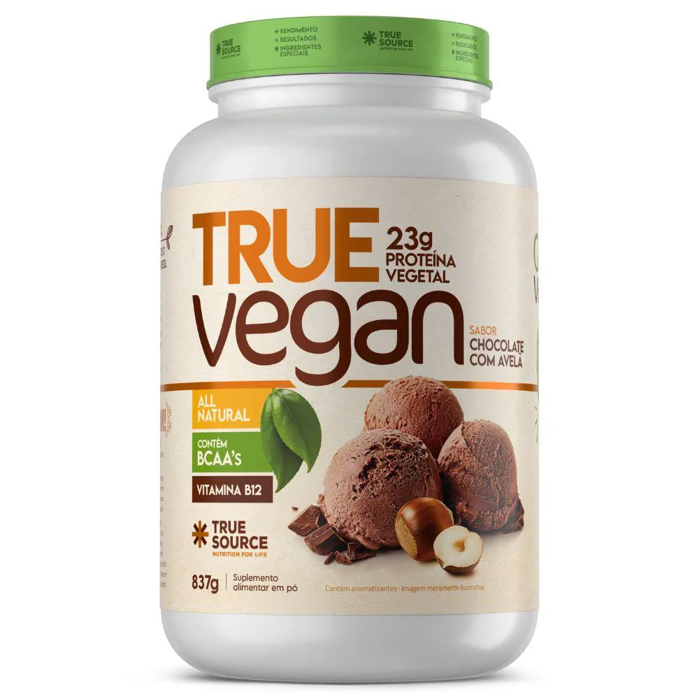 TRUE VEGAN PROTEINA VEGETAL CHOCOLATE AVELA 837G TRUE SOURCE