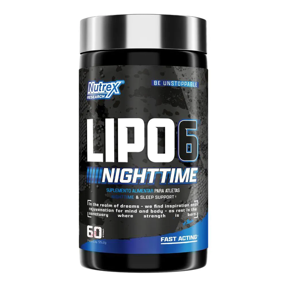 TERMOGENICO LIPO 6 NIGHTTIME SEM CAFEINA 60 CAPS - NUTREX