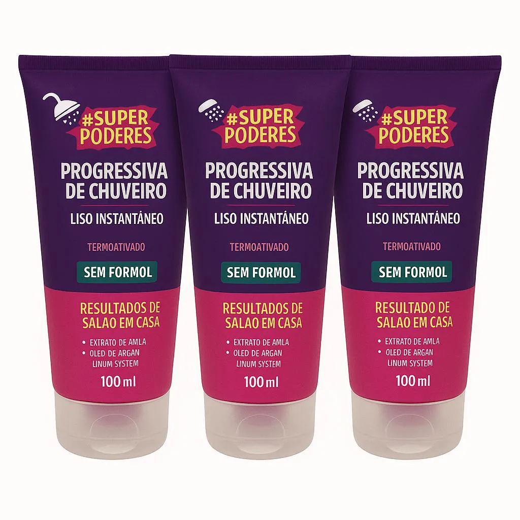 KIT PROGRESSIVA DE CHUVEIRO SUPER PODERES - 3 UN ANTI FRIZZ