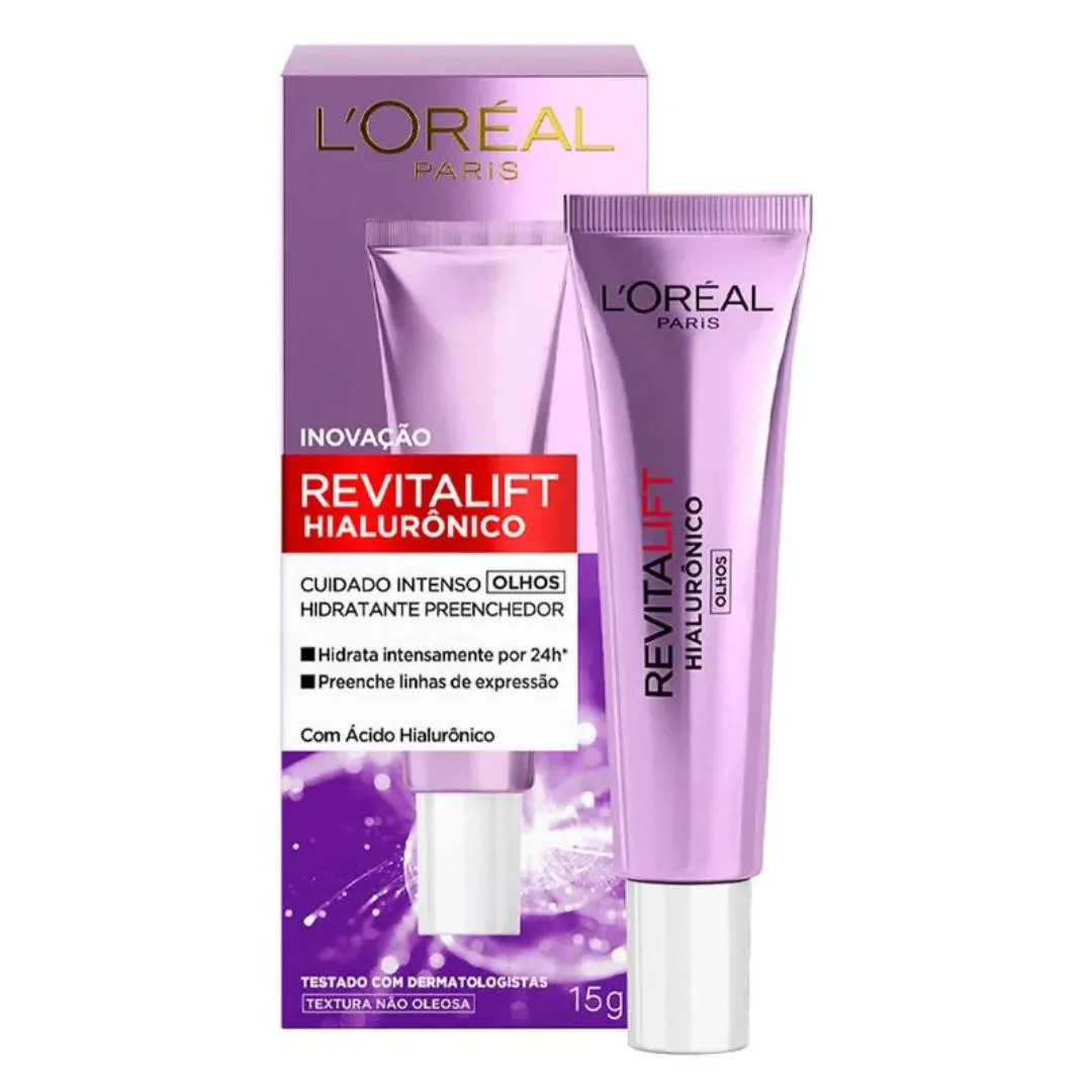 CREME ANTI-IDADE REVITALIFT HIALURôNICO CONTORNO DOS OLHOS 15ML - LORéAL PARIS