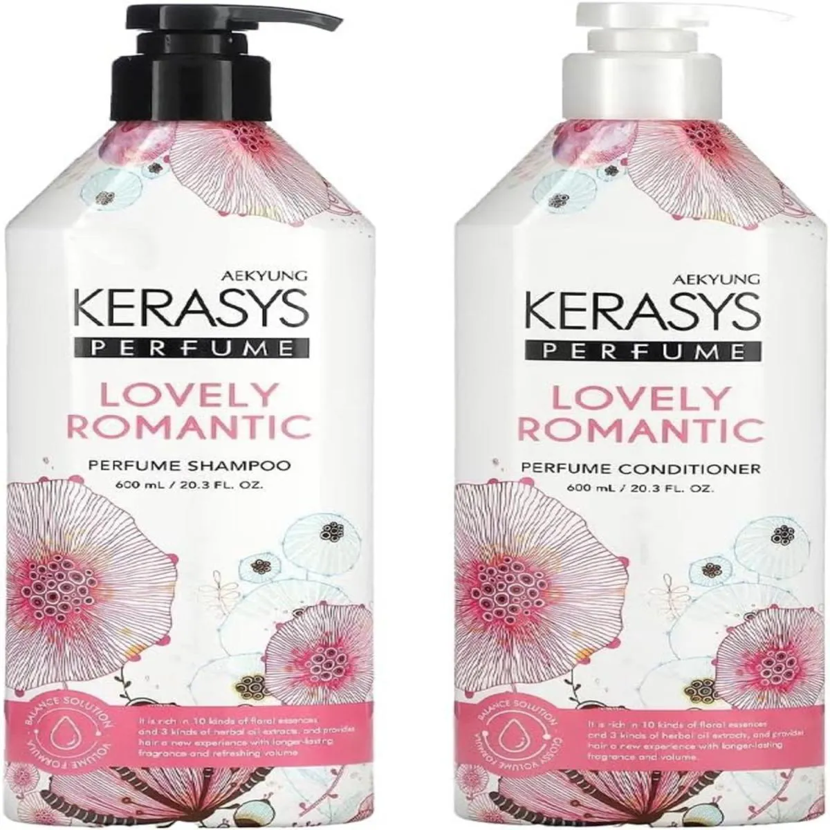 KERASYS KIT SHAMPOO + CONDICIONADOR LOVELY ROMANTIC 600ML