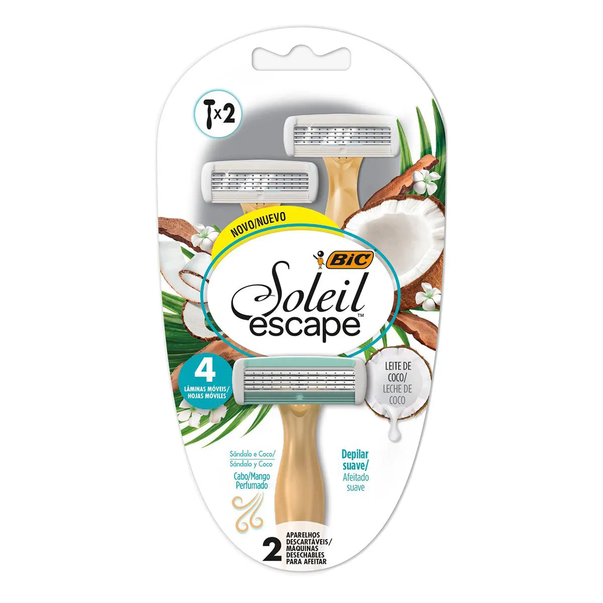 Aparelho de Depilação BIC Soleil Escape 2 unidades