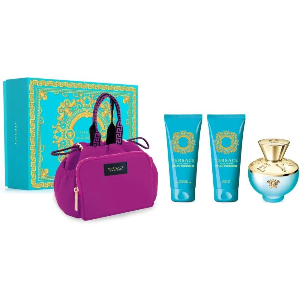 KIT DYLAN TURQUOISE + GEL DE BANHO + HIDRATANTE + NECESSARIE FEMININO-100 ML