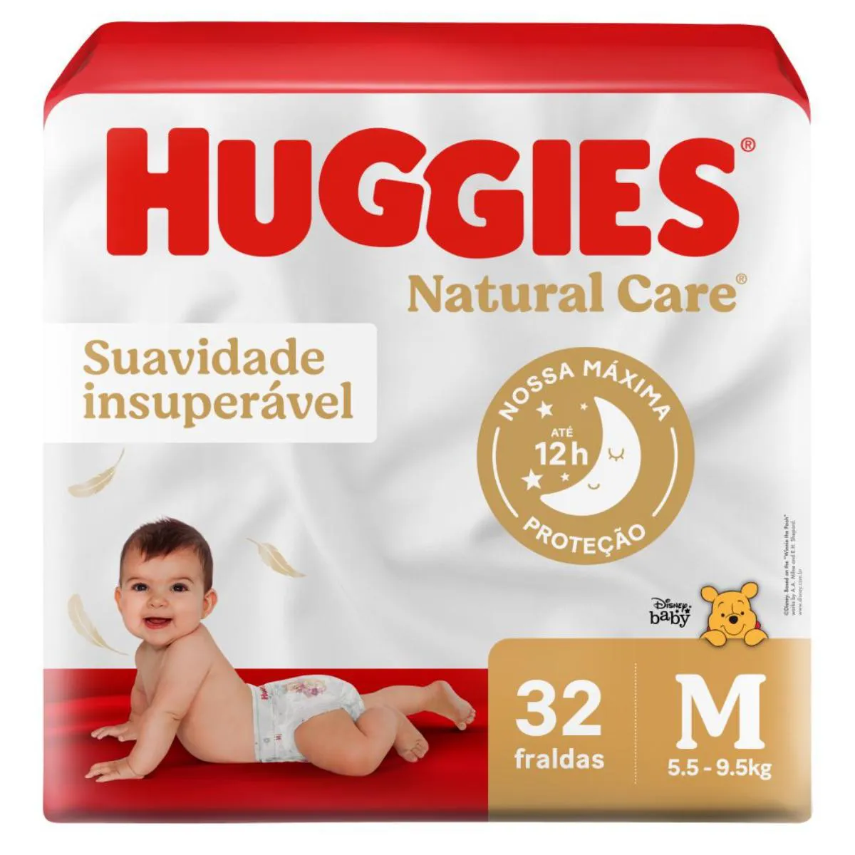Fralda Huggies Natural Care Disney Baby M 32 unidades