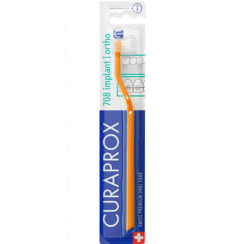ESCOVA DE DENTE CS 708 IMPLANT BRANCO/LARANJA