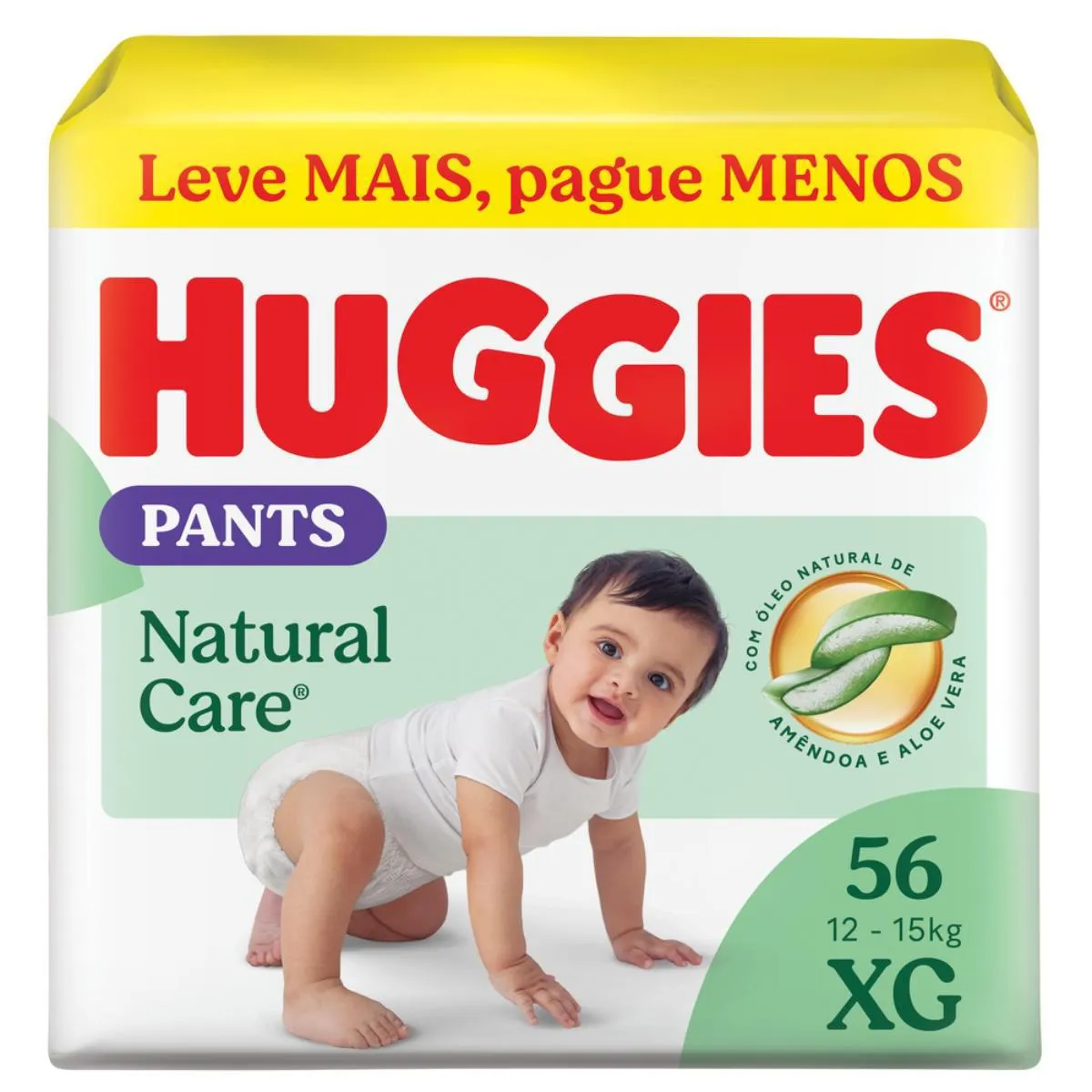 Fralda Calça Huggies Natural Care Roupinha Disney Baby XG 56 unidades