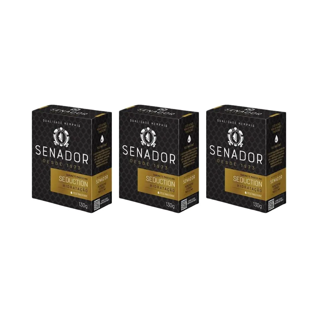 SABONETE SENADOR 130G SEDUCTION - KIT C/3UN