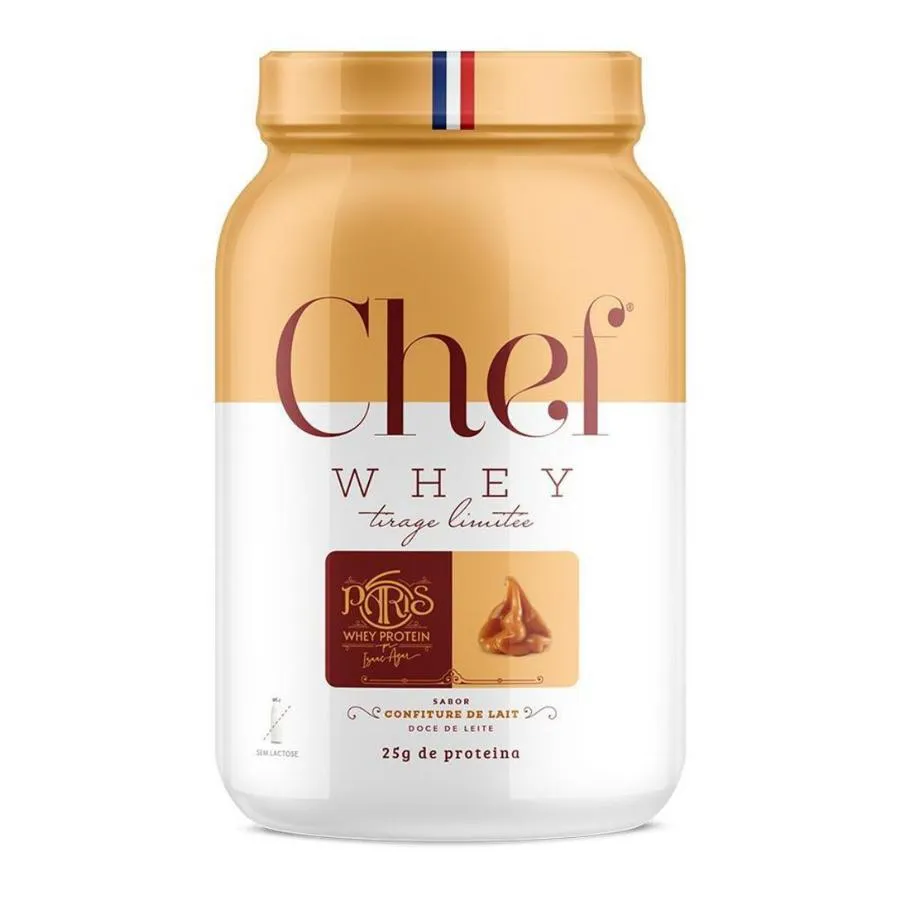 CHEF WHEY PROTEIN CONCENTRADO GOURMET PARIS 6 800G - SEM LACTOSE Doce DE Leite