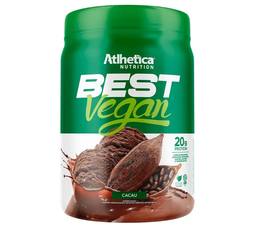 WHEY PROTEINA VEGANA BEST VEGAN PROTEIN 500G - ATLHETICA NUTRITION Cacau
